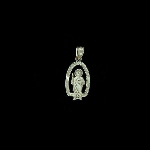 JewelzKing Other - Real 10K Yellow Gold Diamond Cut Saint Jude Pendant